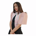 Filipiniana Bolero Top with Pink Floral Embroidery