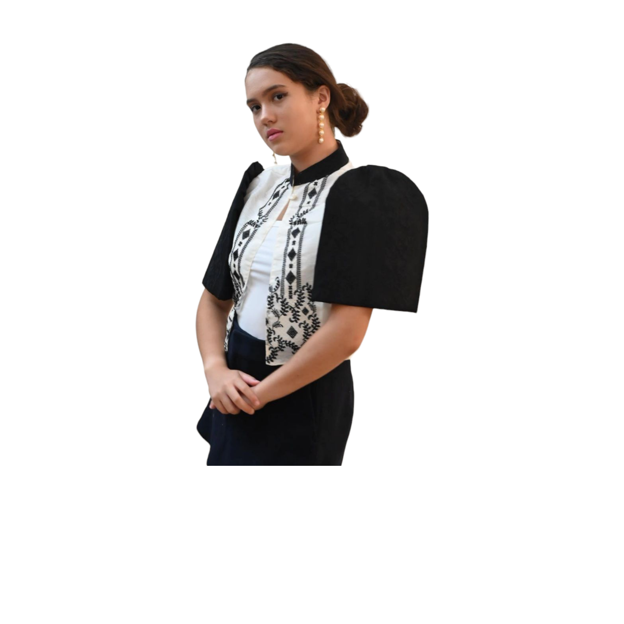 Traditional Filipiniana Black Bolero