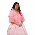 Maria Clara Filipiniana Top, Traditional Blouse with Embroidery and Button Front